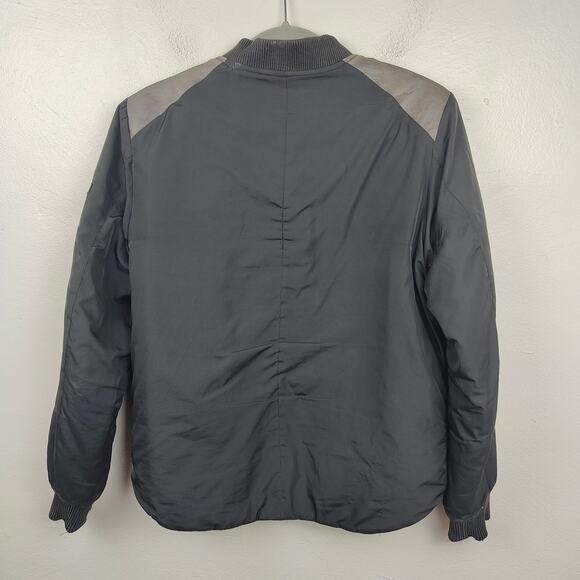 Zadig & Voltaire Kal Bomber Jacket Womens Small Black Full Zip Faux Leather - Picture 5 of 11